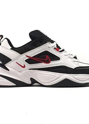 Nike m2k tekno •white clip red•