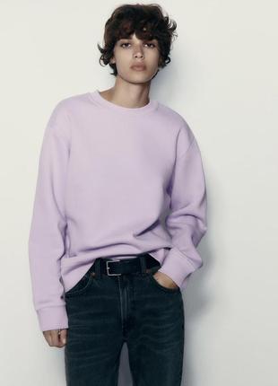 Свитшот zara лавандовий