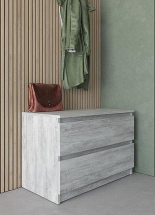 Комод тумба на 2 выдвижных ящика c фасадами без ручек r-19,комоды тумбы,вместительный...