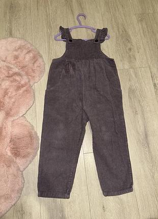 Вельветовий комбінезон zara 110cm