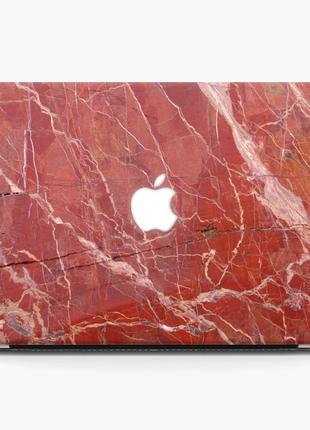 Чохол пластиковий macbook air 13,6 m2 (a2681) червоний мрамор (red marble)3 фото