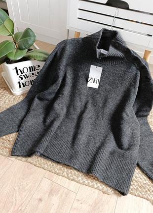 Трикотажний теплий светр із ґудзиками від zara, розмір s-3xl*