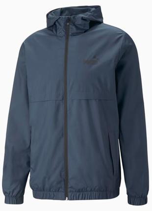 Ветровка puma essentials solid windbreaker 847484 14 (темно-синий, спортивная, мужская, с подкладкой, пума)