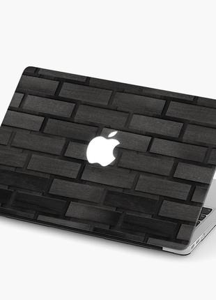 Чохол пластиковий macbook air 13,6 m2 (a2681) чорний кирпич (black brick) макбук про case hard cover матово-білий