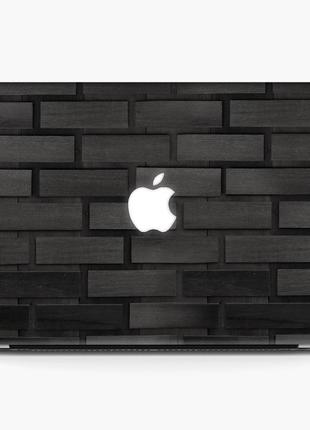 Чехол пластиковый для apple macbook pro / air черный кирпич (black brick) макбук про case hard cover3 фото