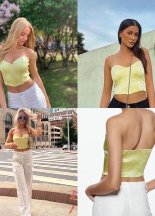 Распродажа атласный сатиновый топ корсет zara новая коллекция атласной сатиновой топ