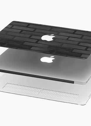 Чохол пластиковий macbook air 13,6 m2 (a2681) чорний кирпич (black brick) макбук про case hard cover матово-білий4 фото