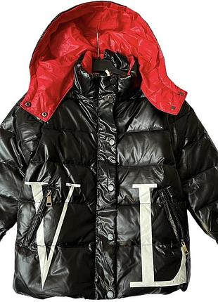 Пуховик для дівчинки 120 - 140 см зимова куртка пуховик для дівчинки