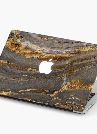 Чохол пластиковий macbook air 13,6 m2 (a2681) мрамор із золотом (marble with gold) макбук про case hard cover прозорий