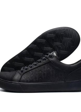 Шкіряні кросівки eai чорні