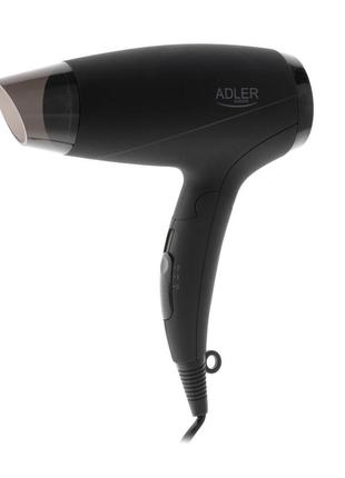 Фен adler ad 2266 (1400 вт, концентратор, 2 швидкості, петля для підвішування, компактний)