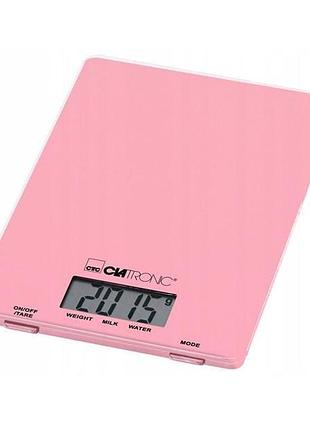 Весы кухонные clatronic kw3626 (до 5кг, г, кг, фунты, автовыключение, стильные, компактные)