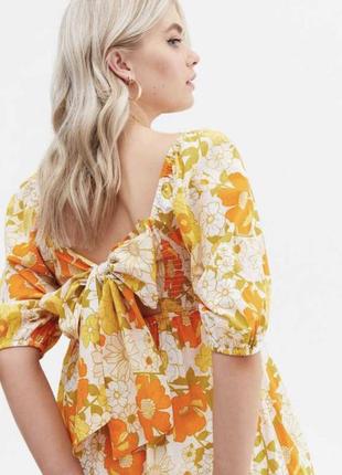 Яркое платье-сарафан с бантом на спине от new look, размер m-l2 фото
