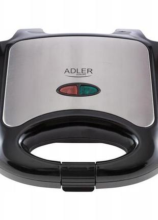 Сендвичница adler ad 3015 (850 вт, антипригарное покрытие, индикатор нагрева)