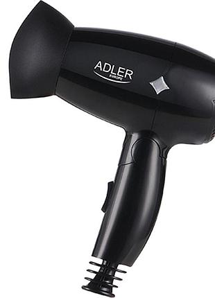 Фен adler ad 2251 (1400 вт, концентратор, 2 швидкості, компактний, складна ручка)