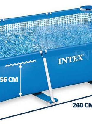 Бассейн каркасный прямоугольный intex 6