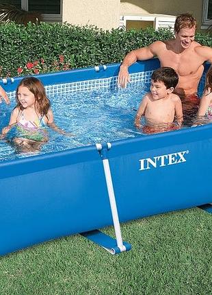 Бассейн каркасный прямоугольный intex 2