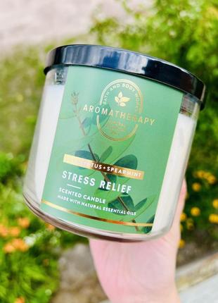 Свічка на 3 гноти eucalyptus spearmint від bath&body works