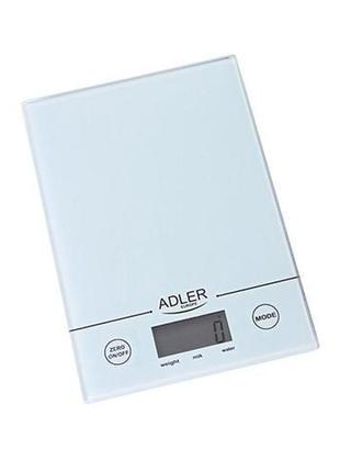 Ваги кухонні adler ad 3138 (5 кг, г, мл, функція тара, стильні, компактні)