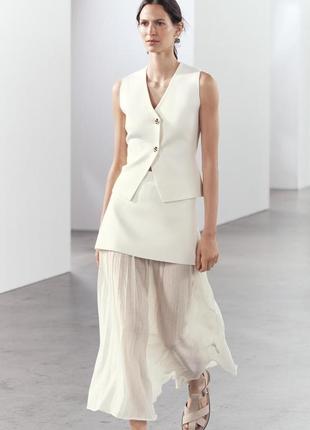 Трикотажный топ жилеты с пуговицами zara new