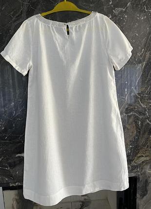 Лляна біла сукня 2