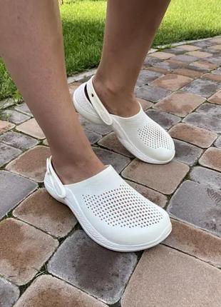 Sale ! сабо, клоги женские крокс crocs literide 360 clog светлые.