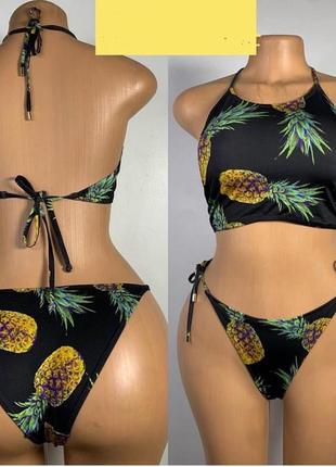 Купальник раздельный с ананасами бикини h&m