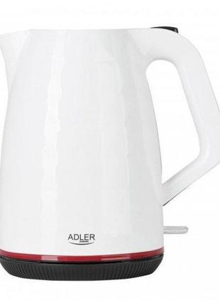Удобный электрический чайник adler ad 1277 (2200 вт, 1.7 л, стильная, нержавеющая сталь)