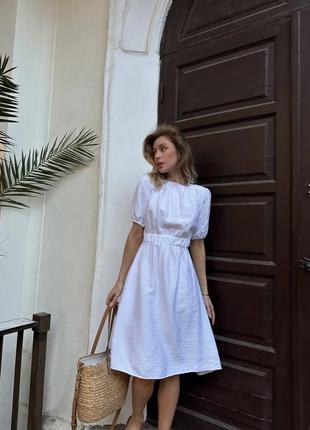 Лляна сукня плаття міді з льону