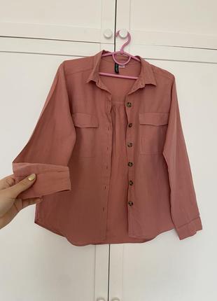 Стильная рубашка оверсайз, рубашка хлопок, блуза, свободный крой базовая универсальная