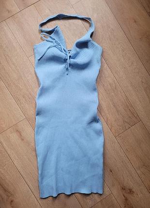 Платье в рубчик