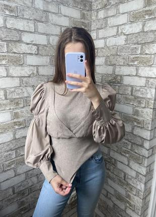 Светр з сорочкою old money 3