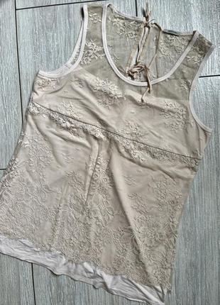 Майка с кружевом