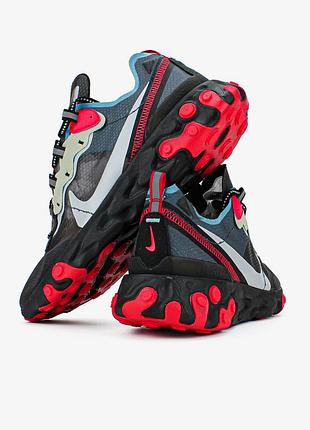 Чоловічі кросівки nike react element 87 "blue chill solar red" 9