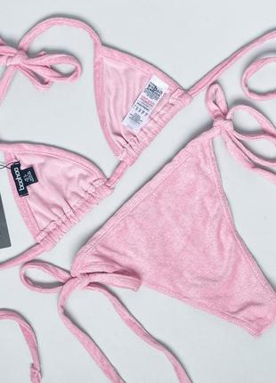 Раздельный купальник от boohoo в розовом цвете