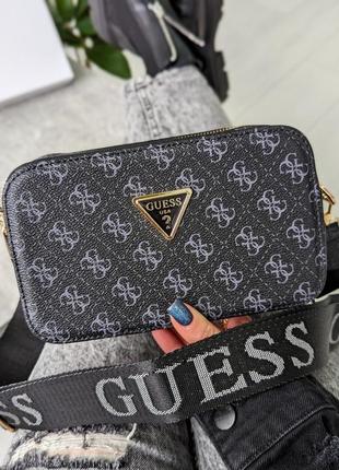 Сумка guess кросс-боді міні лого чорний