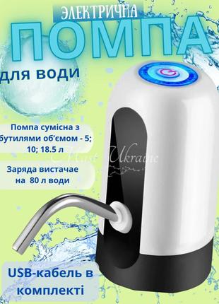 Электрическая помпа для бутилированной воды automatic water dispenser с подсветкой на бутыль 19 л - aw-001