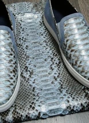 Кроссовки слипоны макасины кожа кожаные питон р 38
