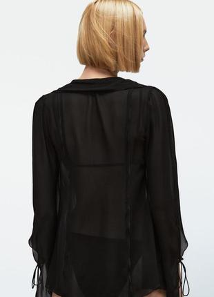 Новая шифоновая блузка на связках zara