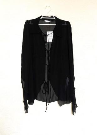 Новая шифоновая блузка на связках zara