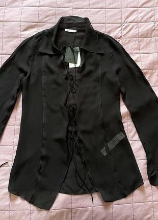 Новая шифоновая блузка на связках zara