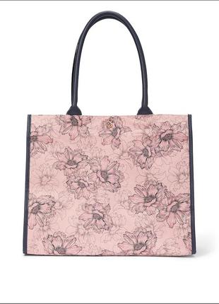 Сумка tote bag pink outline floral от victoria's secret