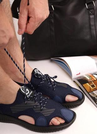 Чоловічі текстильні босоніжки сандалі (тр-352235)