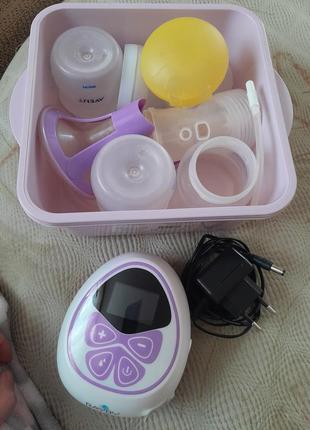 Електричний молоковідсмоктувач bayby з набором пляшечок