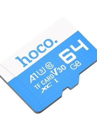 Карта памяти microsdxc hoco 64gb 10 class синий