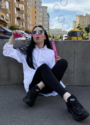 ▪в стилі balenciaga натуральна шкіра жіночі шкіряні чорні кросівки-снікерси висока масивна танкетка платформа демісезон 35-35,5 36 37 38 39 40 розмір