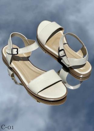 Босоніжки натур шкіра беж 36-44р всі кольори