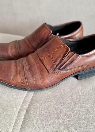 Коричневі чоловічі шкіряні туфлі 👞  45 розмір
