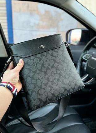 Чоловіча сумка на через плече барсетка coach коач сумка ми