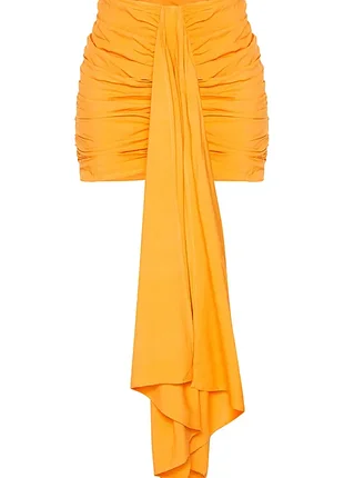 Помаранчева міні спідниця м-л 2